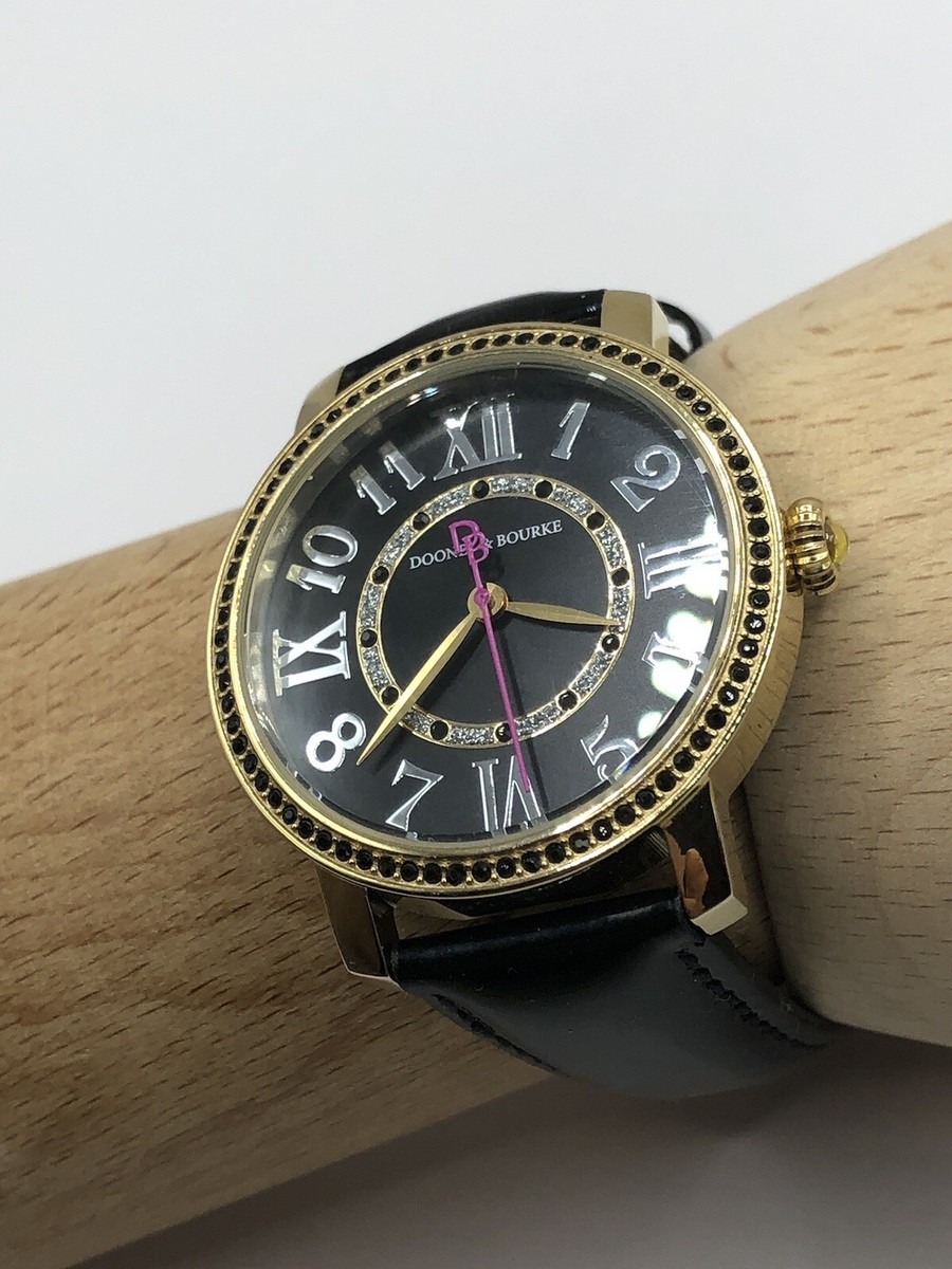 Dooney & Bourke Watch Black Spinel Black Face Pink Logo  display picture 1