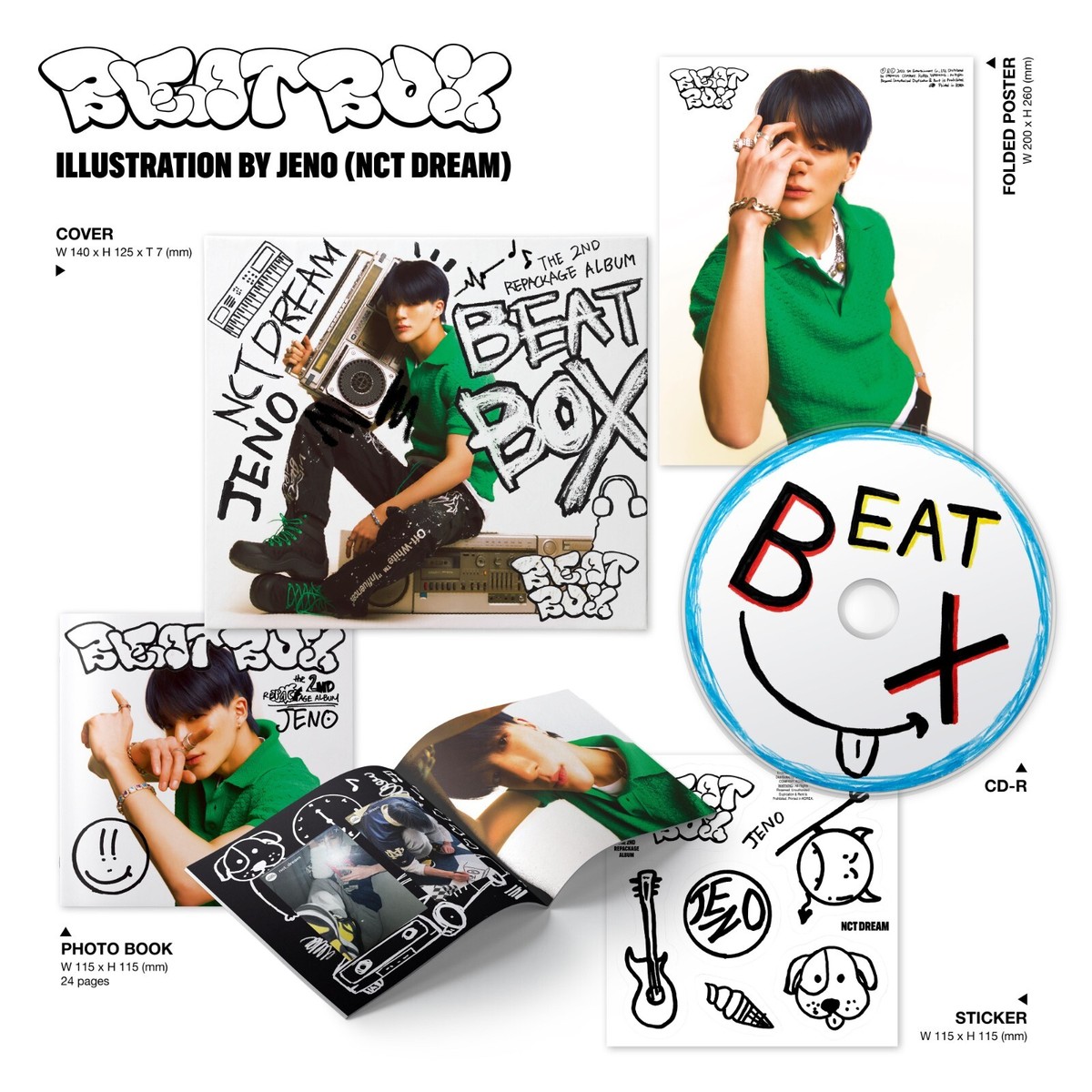 NCT DREAM 2nd Repackage Album Beatbox Digipack Ver CD+Book+P
