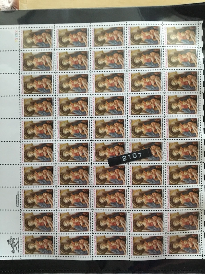 Scott # 2107, 20 cent Lippi Madonna & Child - Image 2 of 2