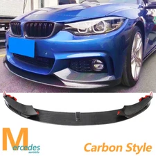 Carbon Fiber Style Front Bumper Lip Splitter For 2014-20 BMW F32 F33 F36 M Sport