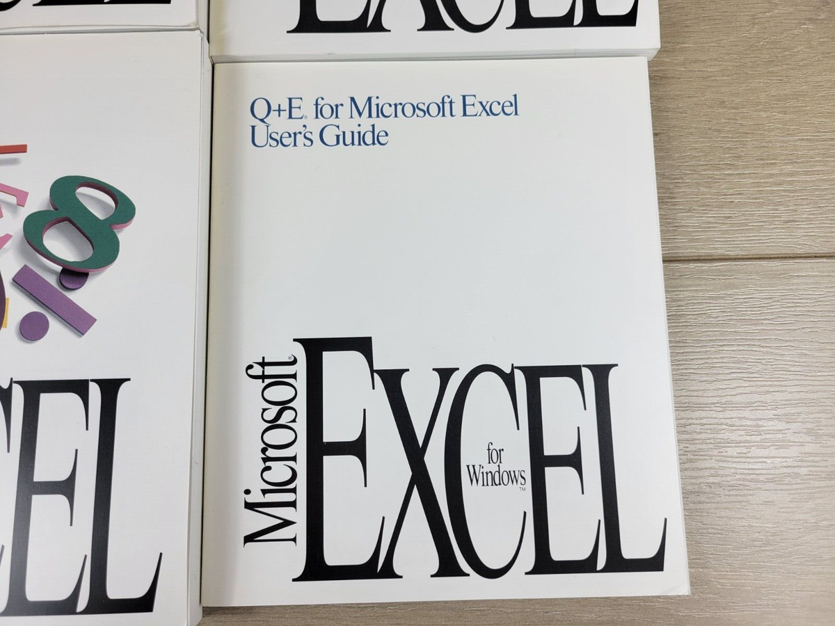 Microsoft Excel Version 4.0 1992 User Guides 1 & 2, Q&E, Function