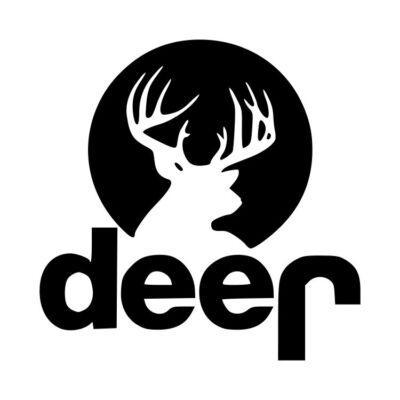 Hunting Deer Decal #1 4''x4'' Choose Color