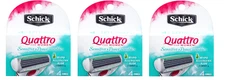 Schick Quattro For Women Sensitive Aloe Razor Blade Refills, 12 Cartridges