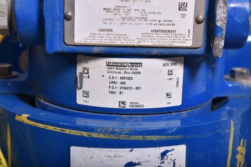 Ohmart Vega Gen2000 DSGH-D-AXH-XXX-00 Radiation Based Density ...