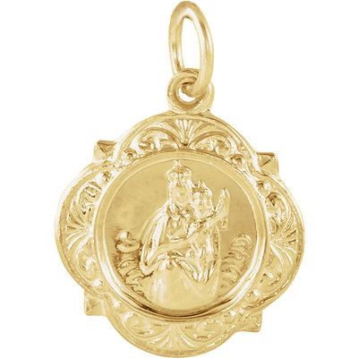 Skapulier Medaille in 14K Gelbgold