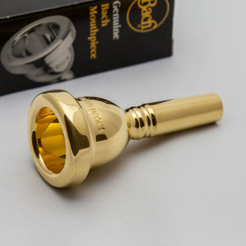 Genuine Bach 9 Gold Small Shank Trombone Mouthpiece, #402 Backbore, .230" Throat - Picture 1 of 5
