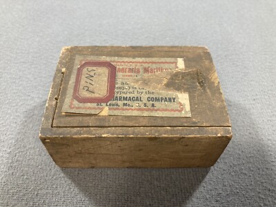 Vintage Walker Pharmacal Co Succus Cineraria Maritima Medicine Box  3.5'' x 2.5''