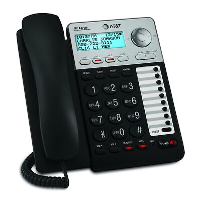 ATT 2 Line Speakerphone with Caller ID Call Waiting and 100 Number Phonebook