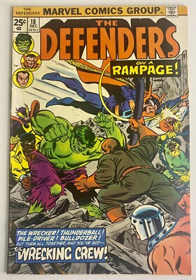 Defenders #18 - 1st Full Appearance Wrecking Crew Bronze Age Marvel Key Buscema