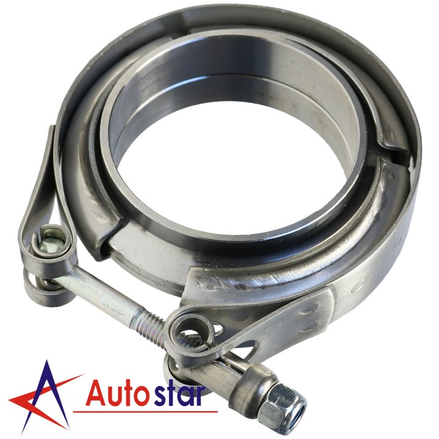 Universal New 2.25'' VBand Flange Clamp Kit Mild Turbo Exhaust