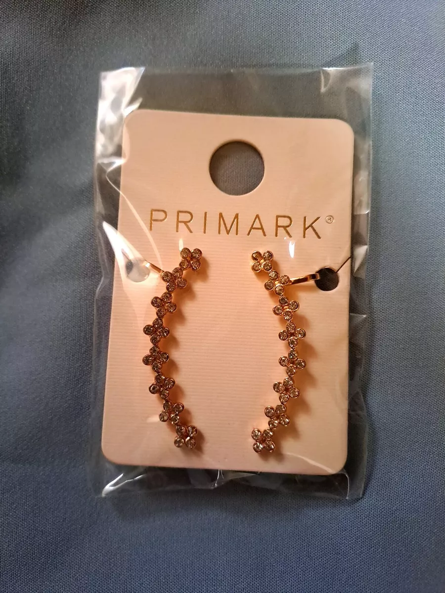 Primark Gold And Diamonte Earings Ear Climbers cuffs Costume Jewellery