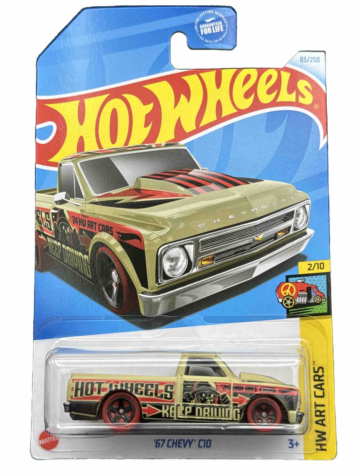 Hot Wheels 2024 HW Art Cars 2/10 Tan '67 Chevy C10