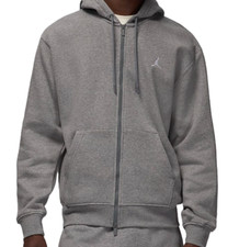 Nike Men's Air Jordan Brooklyn Fleece Hoody Gray FV7289-091 i