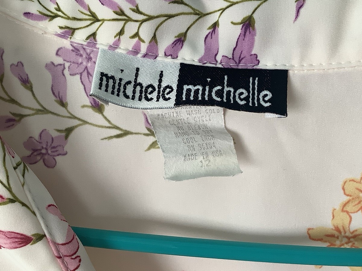 とと とと Michele Michelle Women's Shirt Size 12 Collared Floral | eBay