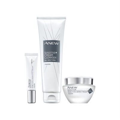 AVON ANEW SENSITIVE+ ALLE HAUTTYPEN Augen Gesichtsreiniger Creme PROTINOL COLLAGEN