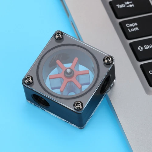 G1/4 Port 3 Impeller Water Flow Meter Indicator for PC Water Cooling(Black)