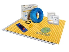 ARDEX FLEXBONE Electric Radiant Floor Heating Kit - Cable, Thermostat, Membrane