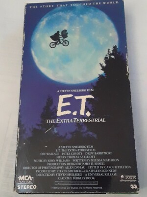 E.T. The Extra-Terrestrial (VHS 1988) Green Black Edition 