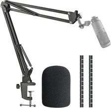 AT2020 Mic Boom Arm Stand with Pop Filter, Compatible with Audio-Technica AT2020