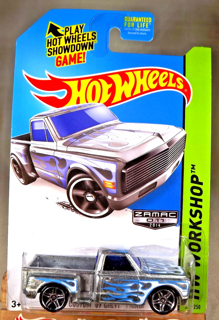 2014 Hot Wheels Walmart #11 Zamac #161 Workshop CUSTOM '69 CHEVY PICKUP Zamac