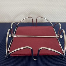 Serviettenhalter, Serviettenablage, Metall, Silber, Größe 18 x 18 cm