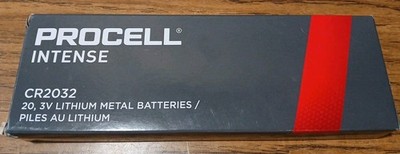 PROCELL INTENSE CR2032 Lithium Coin Battery, 3.0V - Pkg Qty 20