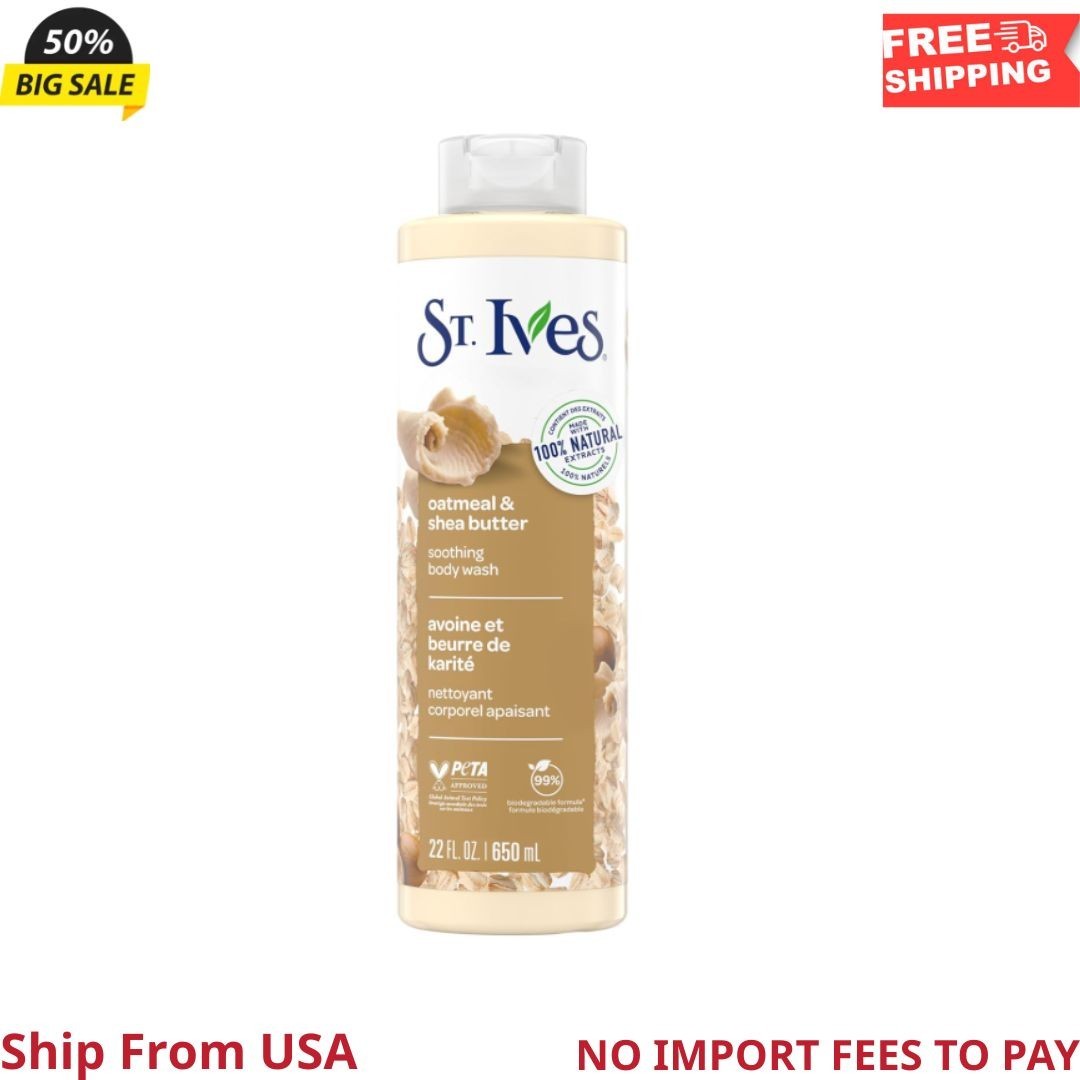 St. Ives Soothing Body Wash for Women, Oatmeal & Shea Butter, 22 fl oz New