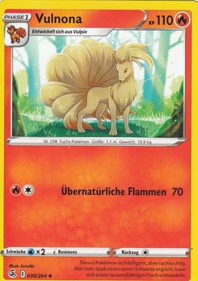 Vulnona 030/264 Fusions Angriff Pokemon Karte Deutsch