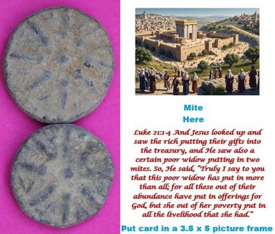 2 Nice Widows Mite Coins Holy Land Artifact Small Leptons Export Permit COA R970