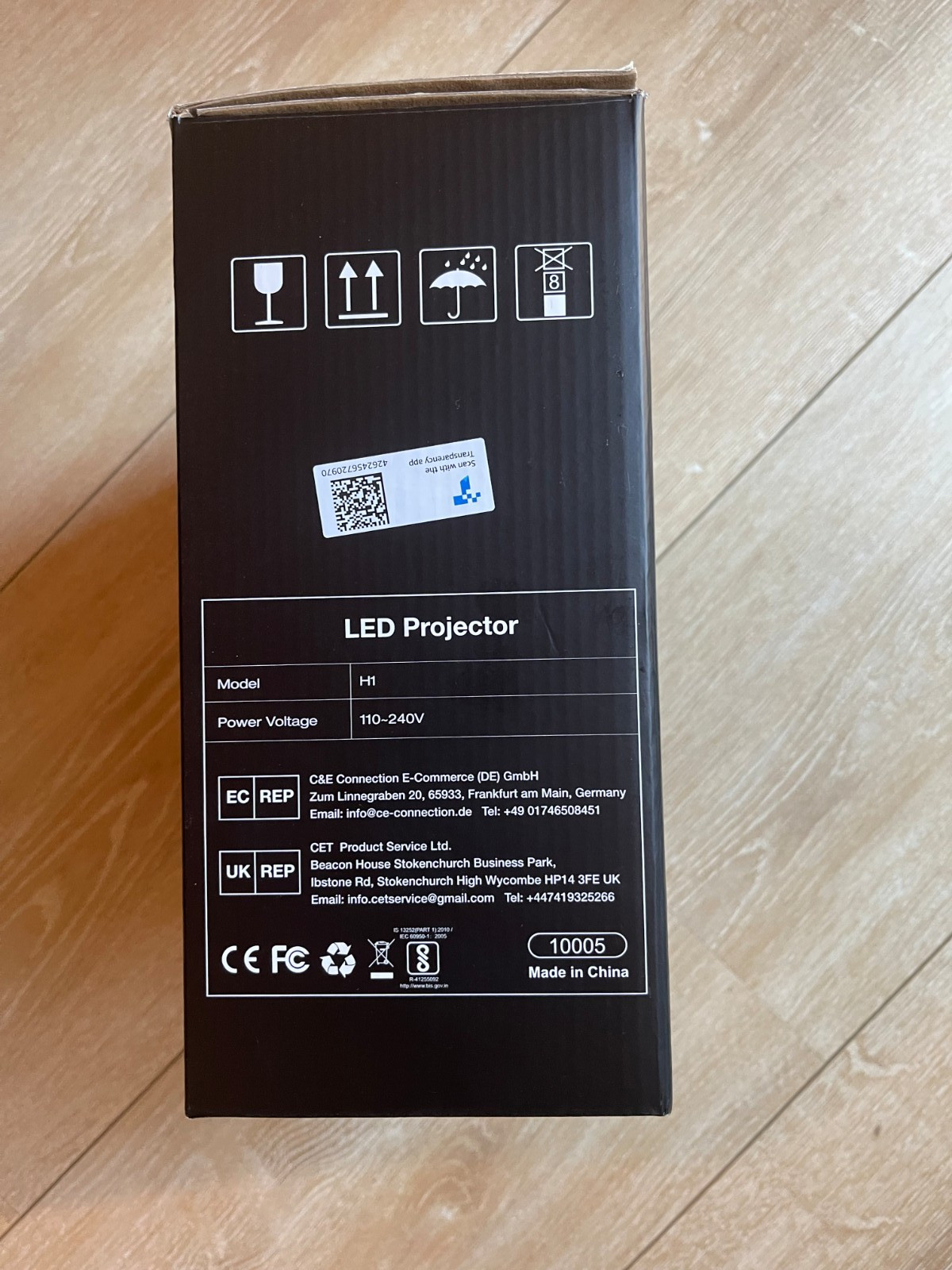 projecteur home cinéma androidbluetooth – vue détaillée