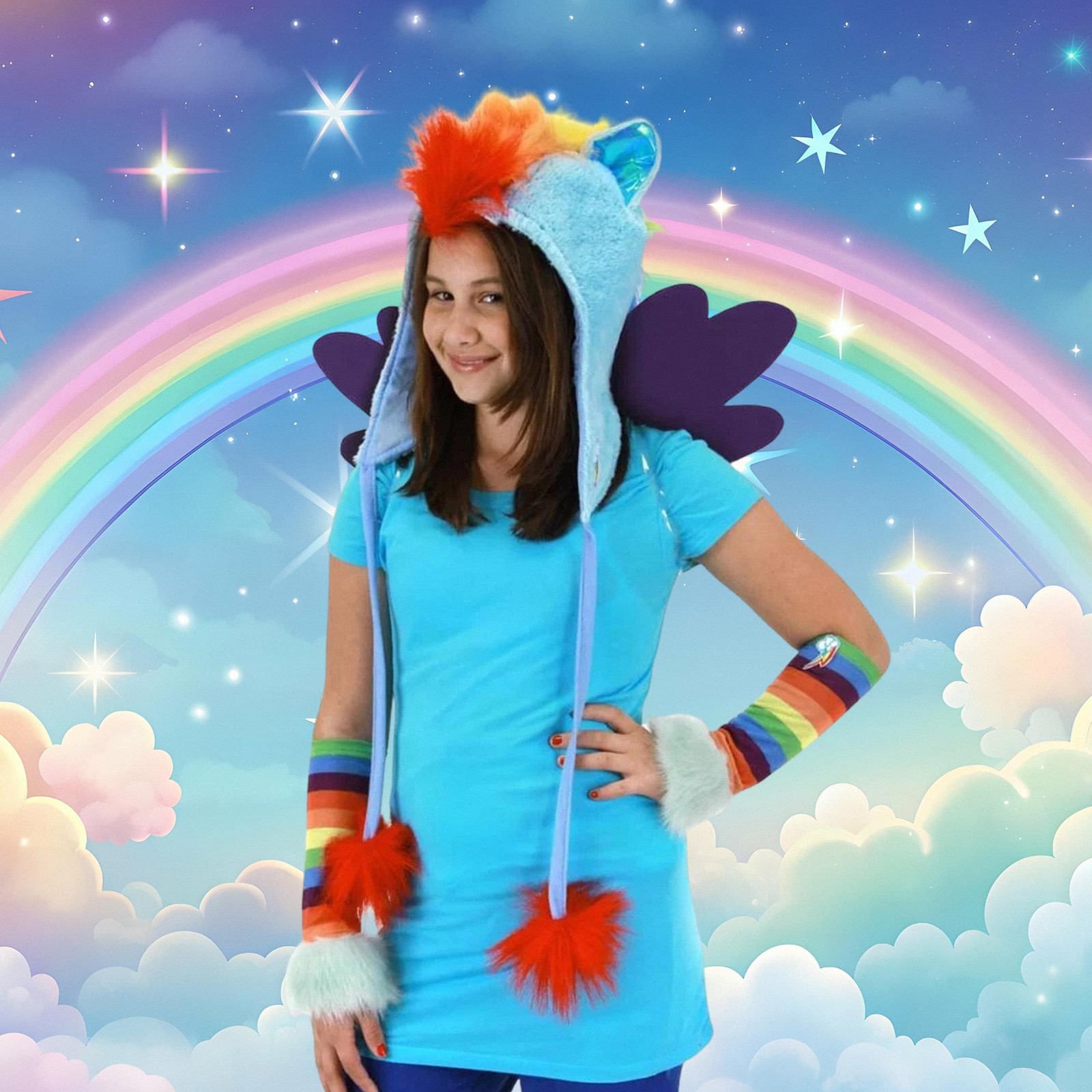 My Little Pony Rainbow Dash Felpa Cappello Costume Accessorio