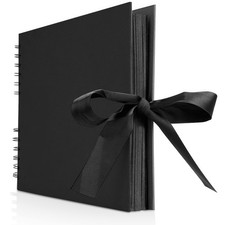 Photo Album Self Adhesive 80 Black Pages Large Scrapbook Wedding, 8x12 1 PCS