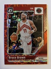 2024-25 Panini Donruss Optic Bruce Brown Red International Prizm NBA Card #105