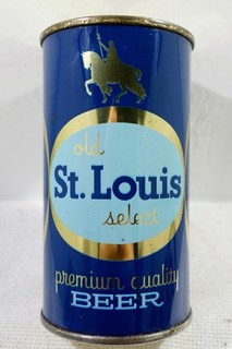 Old St. Louis Select St. Louis Missouri Flat Top Beer Can Bottom Opened!