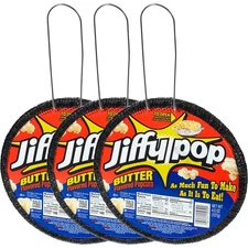 Jiffy Butter Popcorn 3-Pack 4.5oz Stovetop Campfire Butter Flavor