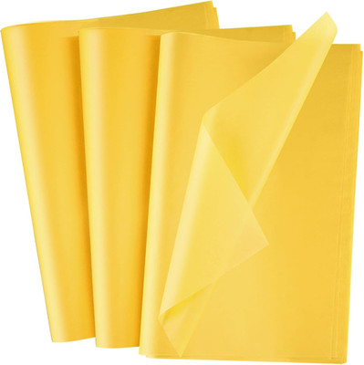 100 Sheets Yellow Tissue Paper for Gift Bag 20x14 Inches Wrapping Tissue Paper B