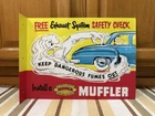 Mopar Muffler Flange Sign Exhaust System Double Sided Vintage Style Wall Decor
