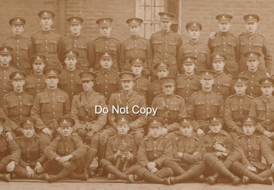 WW1 RPPC Lancashire Fusiliers Soldiers Group Lt Col G E Tallents DSO Leader