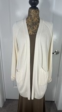Lululemon Ivory Knit Cardigan Sweater With Pockets Women's Size 4