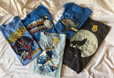 Boys Small Graphic T-Shirt Bundle of 5, Adventure/Animals, Blue, summer