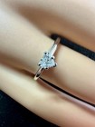 Heart Shape Diamond Wedding Engagement Stack Ring 14K White Gold G VS Diamond — photo 4
