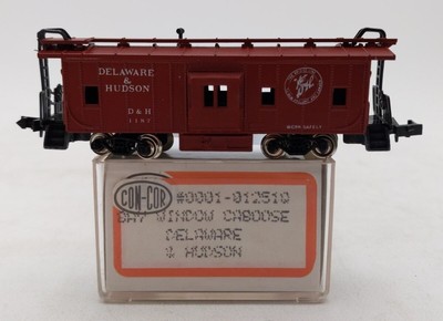 Con-Cor 0001-01251Q N Scale Delaware & Hudson Bay Window Caboose #1187 LN/Box