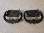 Vintage Drawer Pull Antique Brass Faux Keyhole 1.5" Center - Marked N10096 — photo 2