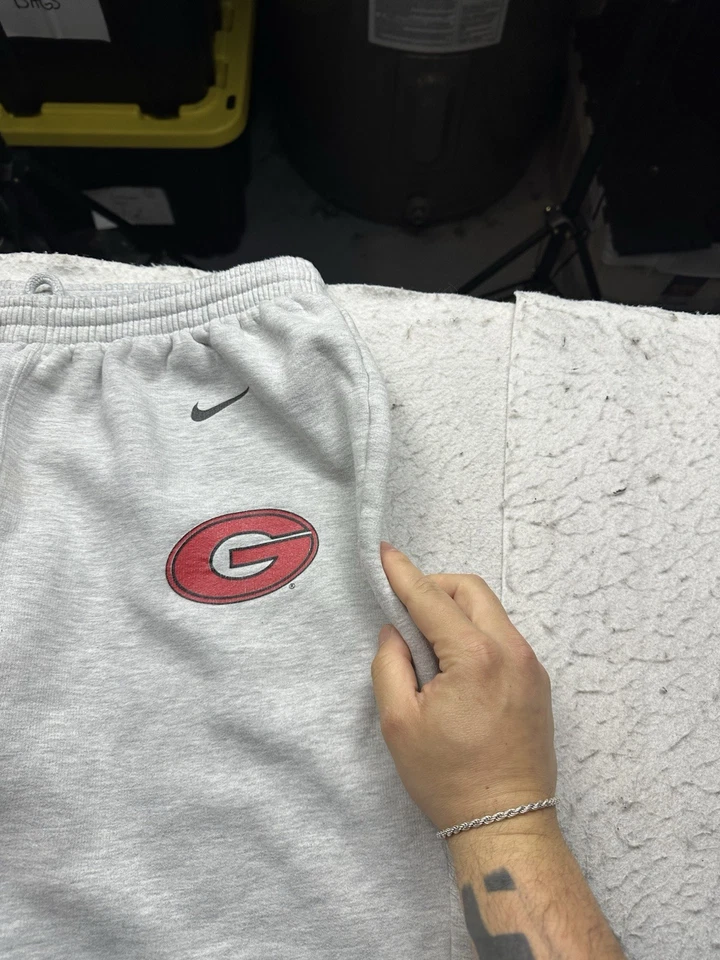 Vintage Men’s Nike Georgia Bulldogs College Sweatpants 90s Grey Sz XL Cotton - Image 4 of 4