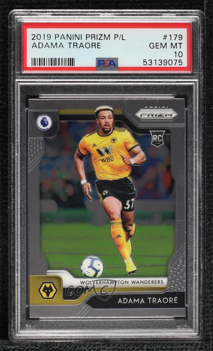 2019-20 Panini Prizm Premier League Adama Traore #179 PSA 10 GEM MT 2f4