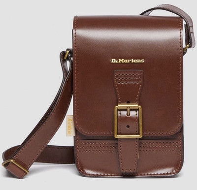 Dr. Martens Reporter Vegan Men s Brown Solid Crossbody Bag w/ Buckle
