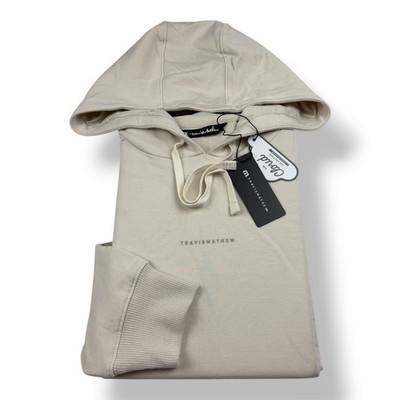 TravisMathew Coastal Cloud Hoodie Moonbeam Beige 1MZ243 Mens Large NWT