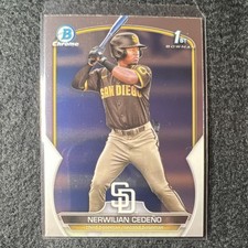 Topps 2023 Bowman Chrome 1st Bowman Rookie Nerwilian Cedeño Padres #BCP-81
