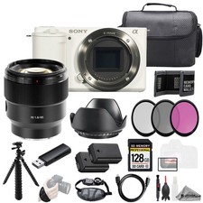 Sony ZV-E10 White Body  Sony FE 85mm f/1.8 Lens 128GB  3 PC Filter- Kit