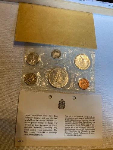 1965 Royal Canadian 6-Coin Mint Set Uncirculated Sealed Original Packaging